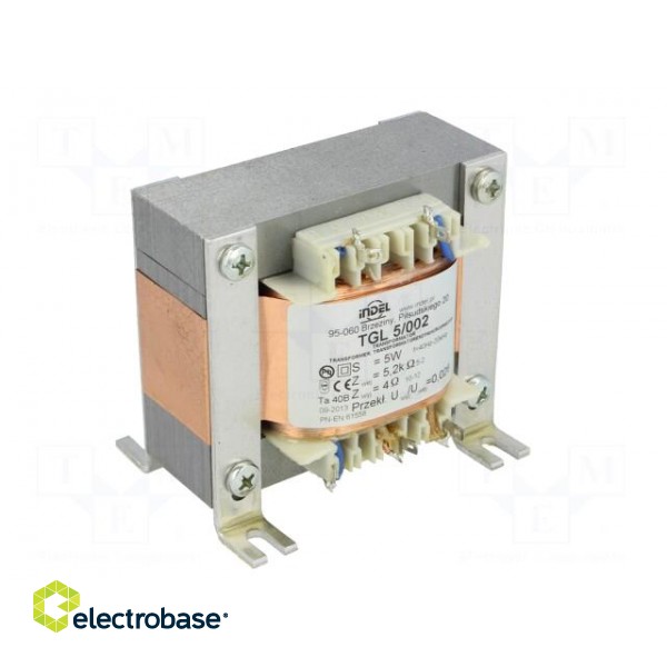 Transformer: speaker | 5VA | Sec.winding imped: 4Ω | 0.04÷20kHz paveikslėlis 2