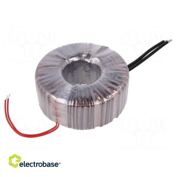 Transformer: toroidal | 600VA | 230VAC | 24V | 25A | 5kg | Leads: cables image 1