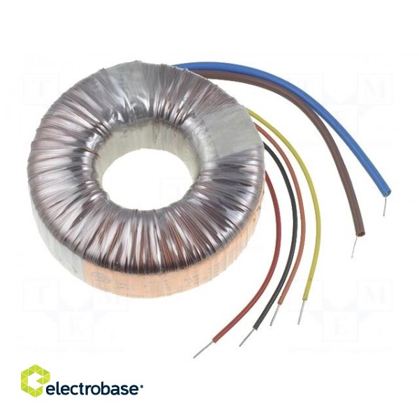 Transformer: toroidal | 80VA | 230VAC | 15V | 15V | 2.677A | 2.677A