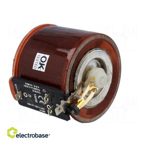 Variable autotransformer | 230VAC | Uout: 0÷260V | 1A | on panel image 4
