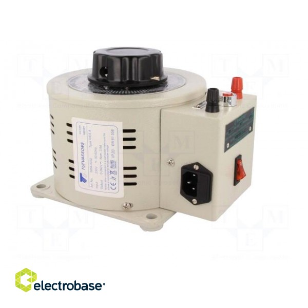 Variable autotransformer | 230VAC | Uout: 0÷260V | 3.8A | screw type image 8