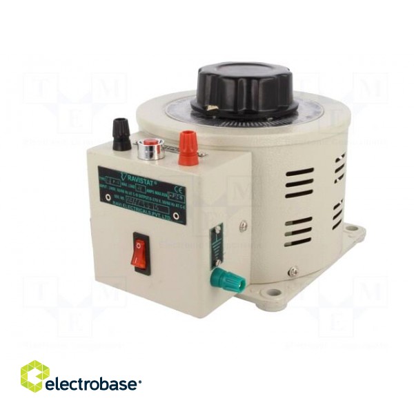 Variable autotransformer | 230VAC | Uout: 0÷260V | 3.8A | screw type image 2