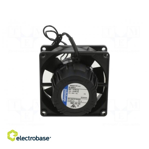 Fan: AC | axial | 100÷240VAC | 80x80x64mm | 80m3/h | 48dBA | ball bearing image 3