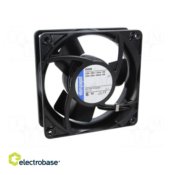 Fan: AC | axial | 230VAC | 119x119x38mm | 123m3/h | 41dBA | slide bearing image 2