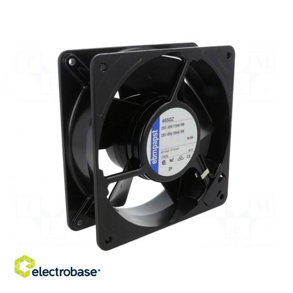 Fan: AC | axial | 230VAC | 119x119x38mm | 157.8m3/h | 40dBA | 2650rpm image 1