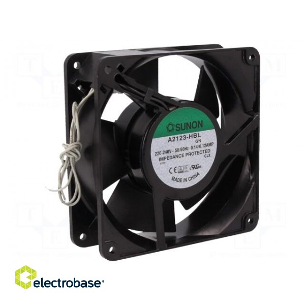 Fan: AC | axial | 230VAC | 120x120x38mm | 163.93m3/h | 45dBA | Len: 300mm image 1