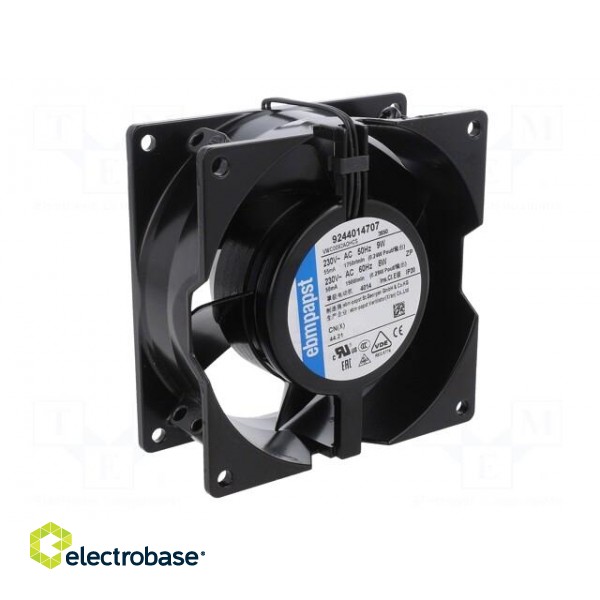 Fan: AC | axial | 230VAC | 92.5x92.5x38mm | 49m3/h | 24dBA | 1750rpm paveikslėlis 2