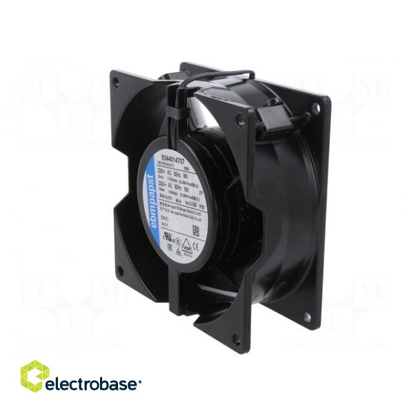 Fan: AC | axial | 230VAC | 92.5x92.5x38mm | 49m3/h | 24dBA | 1750rpm paveikslėlis 4