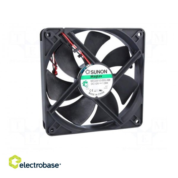 Fan: DC | axial | 12VDC | 120x120x25mm | 127.4m3/h | 34dBA | Vapo | 24AWG image 2