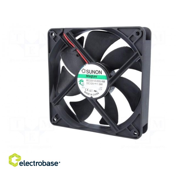 Fan: DC | axial | 12VDC | 120x120x25mm | 127.4m3/h | 34dBA | Vapo | 24AWG image 3