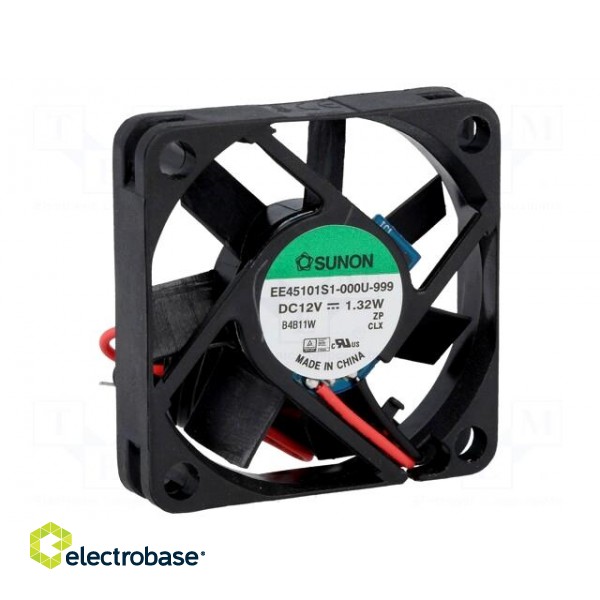 Fan: DC | axial | 12VDC | 45x45x10mm | 17.8m3/h | 31dBA | slide bearing image 1