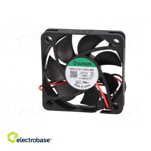 Fan: DC | axial | 12VDC | 50x50x10mm | 21.97m3/h | 30.7dBA | 5700rpm image 3