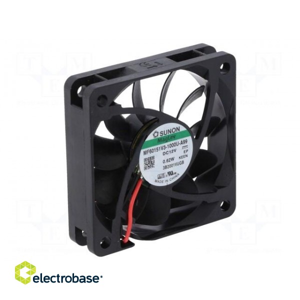 Fan: DC | axial | 12VDC | 60x60x15mm | 29.88m3/h | 21.3dBA | Vapo | 3000rpm image 1