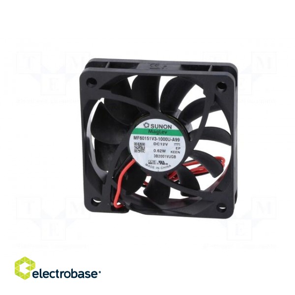 Fan: DC | axial | 12VDC | 60x60x15mm | 29.88m3/h | 21.3dBA | Vapo | 3000rpm image 3