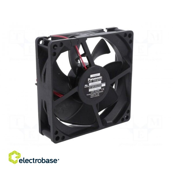 Fan: DC | axial | 12VDC | 92x92x25mm | 67.8m3/h | 25dBA | ball bearing image 2