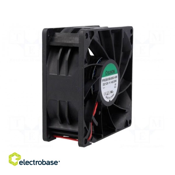 Fan: DC | axial | 12VDC | 92x92x38mm | 309.89m3/h | 74.1dBA | Len: 300mm image 9