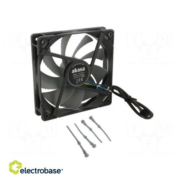 Fan: DC | axial | 12VDC | 120x120x25mm | 30.2dBA | ball | 0÷2krpm | IP68