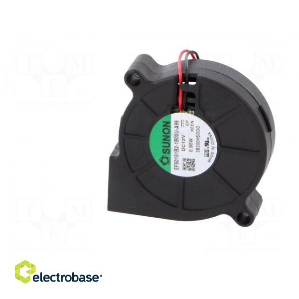 Fan: DC | blower | 12VDC | 51.6x51.7x15mm | 5.94m3/h | 34dBA | 4200rpm image 3