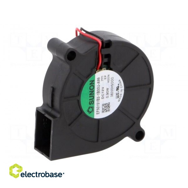 Fan: DC | blower | 12VDC | 51.6x51.7x15mm | 5.94m3/h | 34dBA | 4200rpm image 1