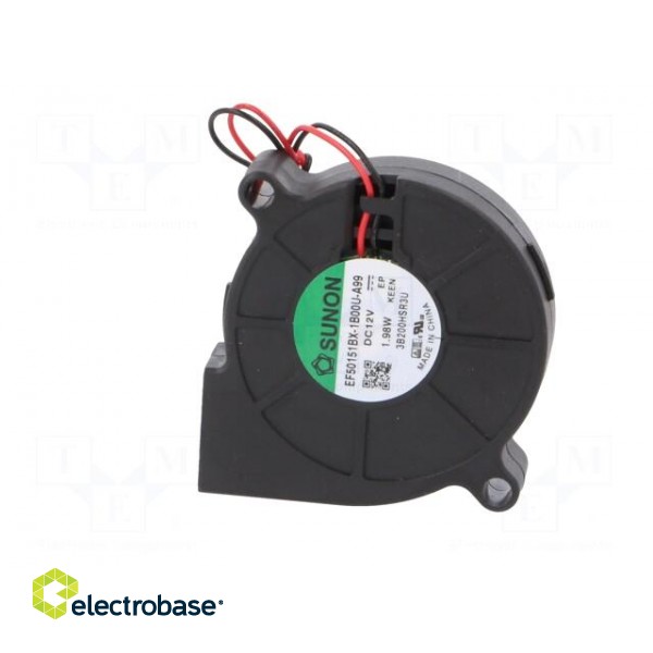 Fan: DC | blower | 12VDC | 51.6x51.7x15mm | 9.17m3/h | 45.8dBA | 6200rpm image 3