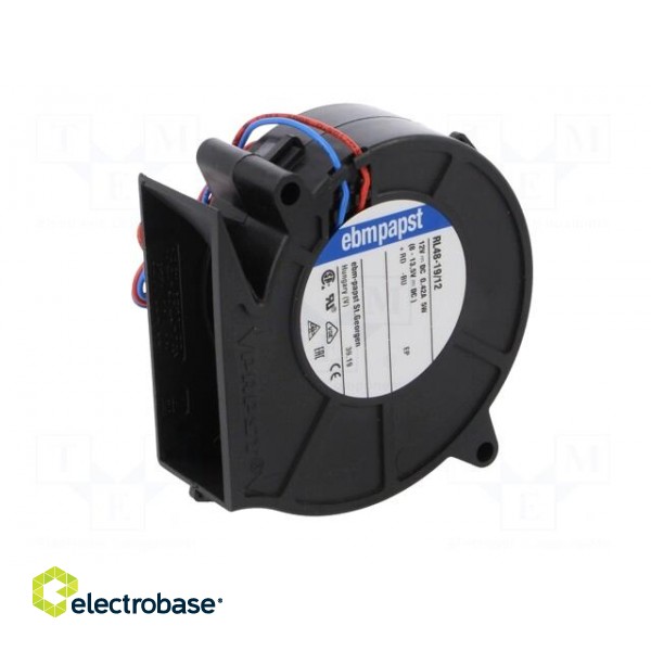 Fan: DC | blower | 75x75x27mm | 28m3/h | 51dBA | ball bearing | 4400rpm image 2