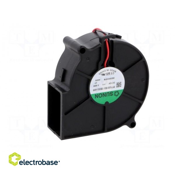 Fan: DC | blower | 12VDC | 75x75x30mm | 18.35m3/h | 32.9dBA | 2400rpm paveikslėlis 2