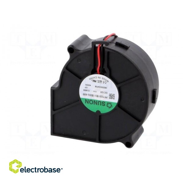 Fan: DC | blower | 12VDC | 75x75x30mm | 18.35m3/h | 32.9dBA | 2400rpm paveikslėlis 3