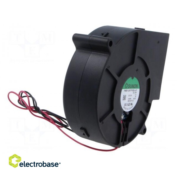 Fan: DC | blower | 12VDC | 97.2x94.4x33mm | 38.06m3/h | 50dBA | 24AWG