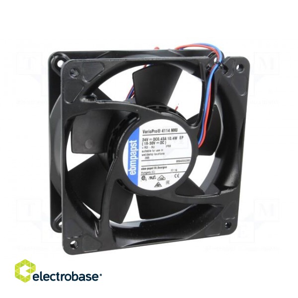 Fan: DC | axial | 119x119x38mm | 235.2m3/h | 57dBA | ball bearing | IP68 фото 1