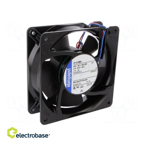 Fan: DC | axial | 24VDC | 119x119x38mm | 355m3/h | 67dBA | ball bearing фото 1