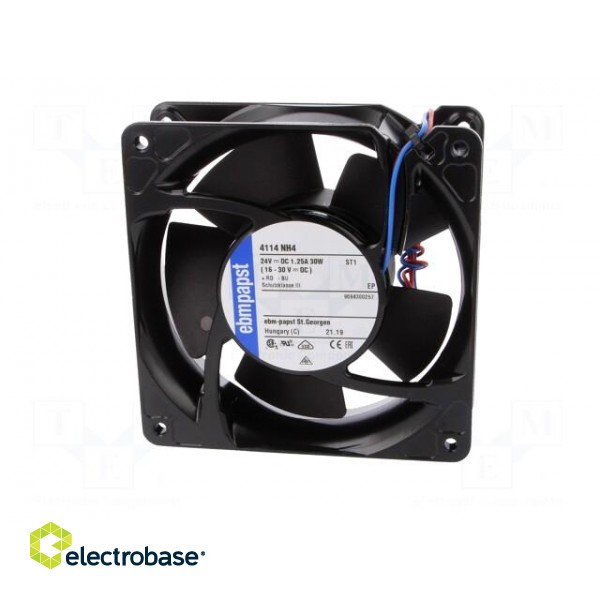 Fan: DC | axial | 24VDC | 119x119x38mm | 355m3/h | 67dBA | ball bearing paveikslėlis 3