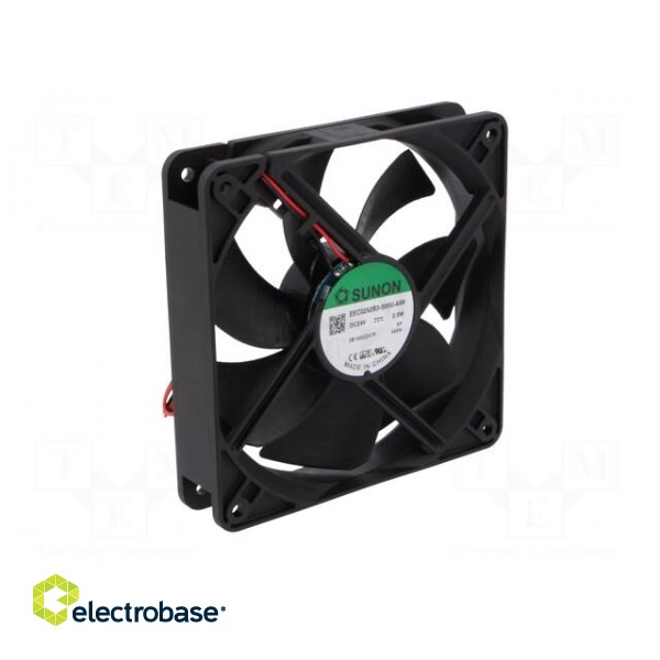 Fan: DC | axial | 24VDC | 120x120x25mm | 127.42m3/h | 34dBA | Len: 330mm image 2