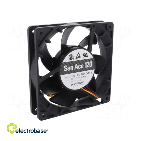 Fan: DC | axial | 24VDC | 120x120x25mm | 220.8m3/h | 51dBA | ball bearing image 1