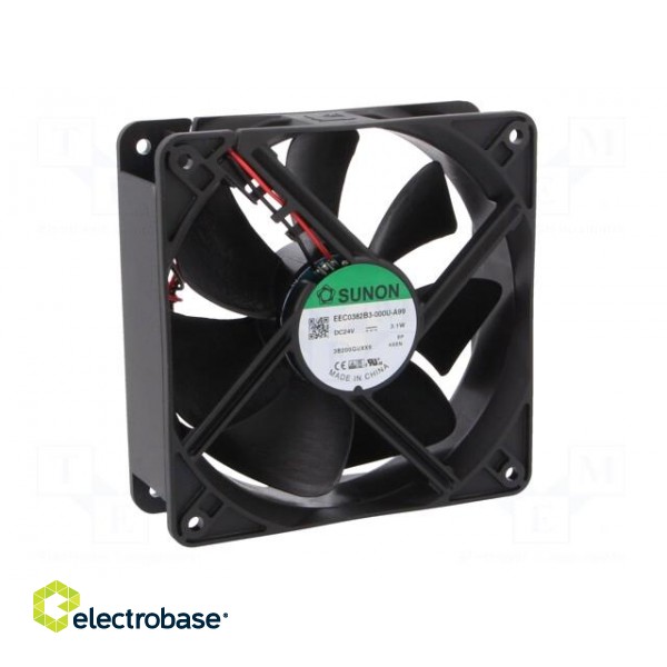 Fan: DC | axial | 24VDC | 120x120x38mm | 158m3/h | 37dBA | ball bearing image 2