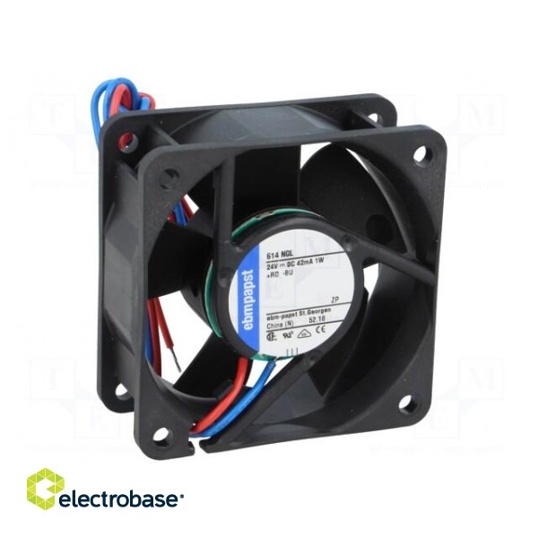 Fan: DC | axial | 60x60x25mm | 21m3/h | 16dBA | slide bearing | 2500rpm image 1