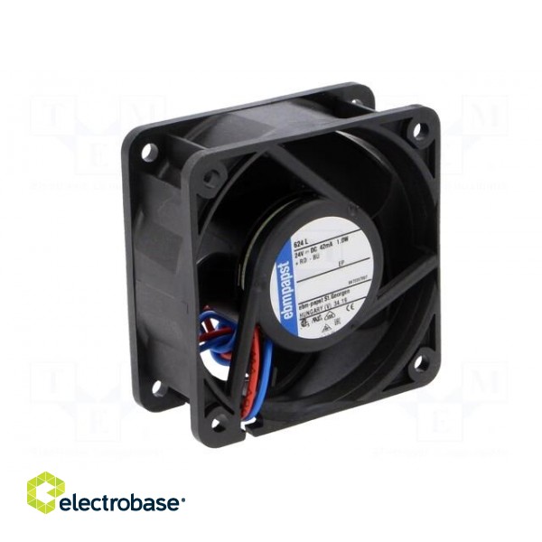 Fan: DC | axial | 60x60x25mm | 21m3/h | 20dBA | ball bearing | 3200rpm image 2