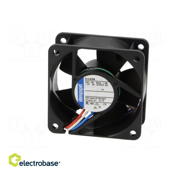 Fan: DC | axial | 60x60x25mm | 35m3/h | 28dBA | ball bearing | 4100rpm image 3