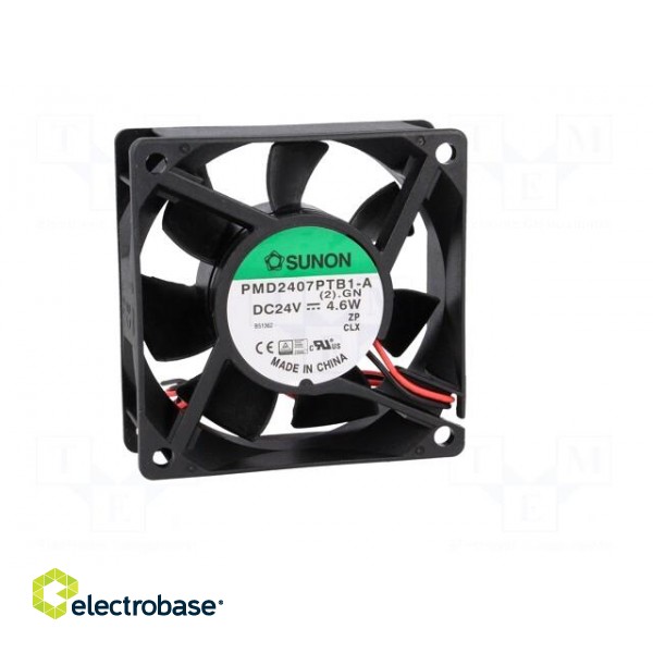 Fan: DC | axial | 24VDC | 70x70x25mm | 83.25m3/h | 45dBA | ball bearing paveikslėlis 2