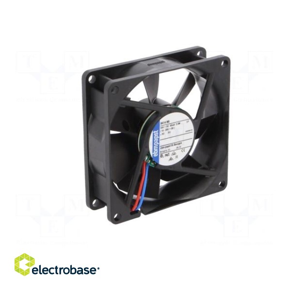 Fan: DC | axial | 24VDC | 80x80x25mm | 69m3/h | 32dBA | slide bearing image 2