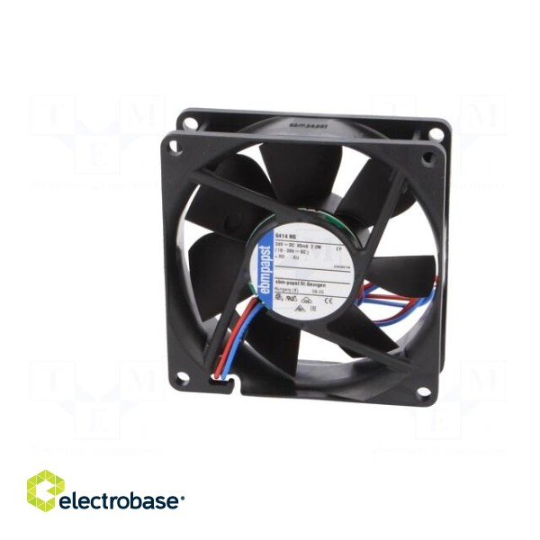 Fan: DC | axial | 24VDC | 80x80x25mm | 69m3/h | 32dBA | slide bearing image 3