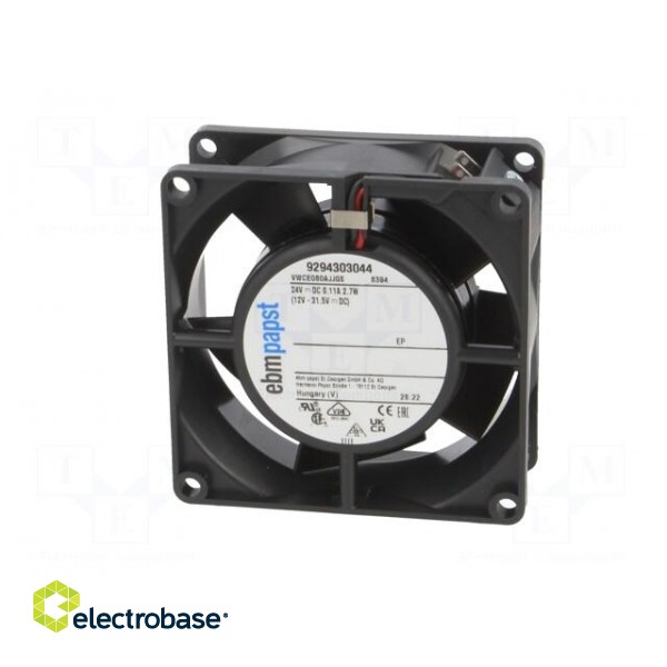 Fan: DC | axial | 24VDC | 80x80x32mm | 54m3/h | 36dBA | ball bearing image 3