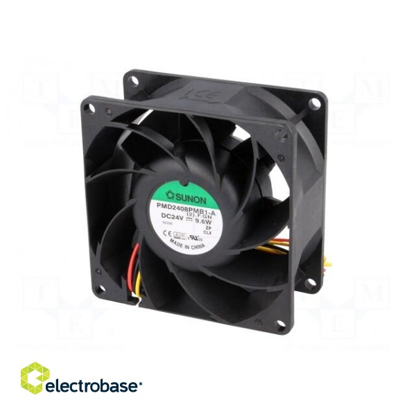 Fan: DC | axial | 24VDC | 80x80x38mm | 143m3/h | 55.2dBA | ball bearing фото 3