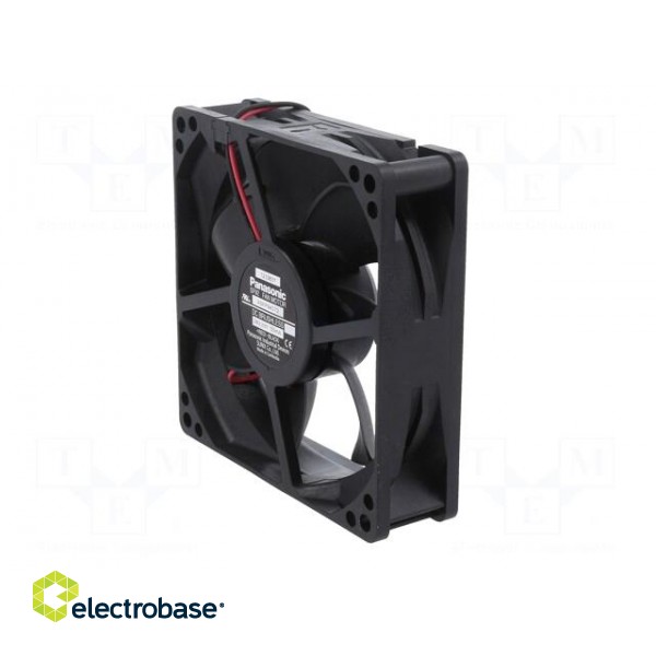 Fan: DC | axial | 24VDC | 92x92x25mm | 57m3/h | 22dBA | ball bearing image 4