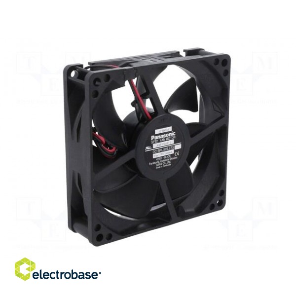 Fan: DC | axial | 24VDC | 92x92x25mm | 76.8m3/h | 29dBA | ball bearing image 2