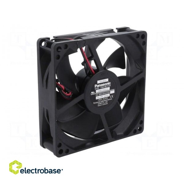 Fan: DC | axial | 24VDC | 92x92x25mm | 76.8m3/h | 29dBA | ball bearing image 1