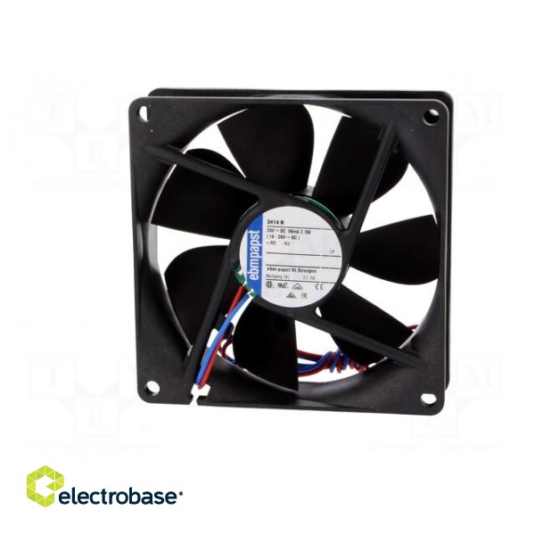 Fan: DC | axial | 92x92x25mm | 84m3/h | 32dBA | ball bearing | 2700rpm image 3