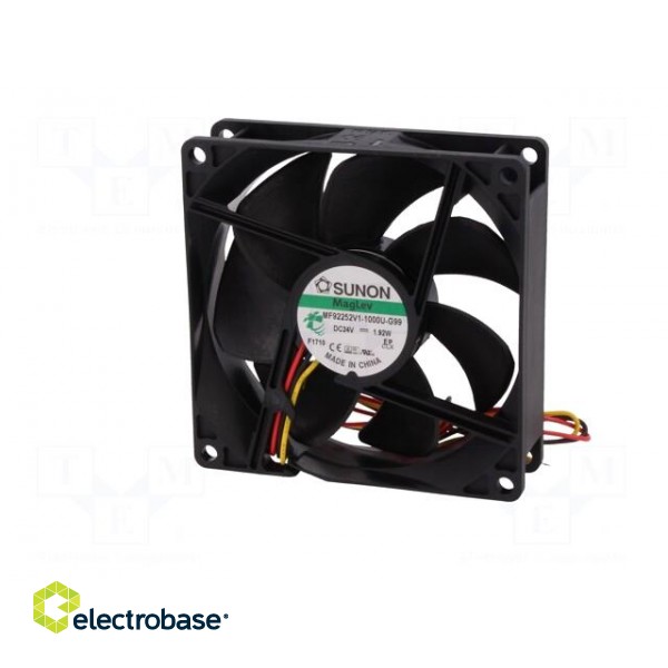 Fan: DC | axial | 24VDC | 92x92x25mm | 87.5m3/h | 34dBA | Vapo | Out: F type image 3