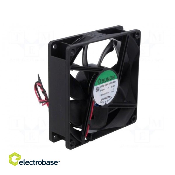 Fan: DC | axial | 24VDC | 92x92x25mm | 93.24m3/h | 40.3dBA | ball bearing