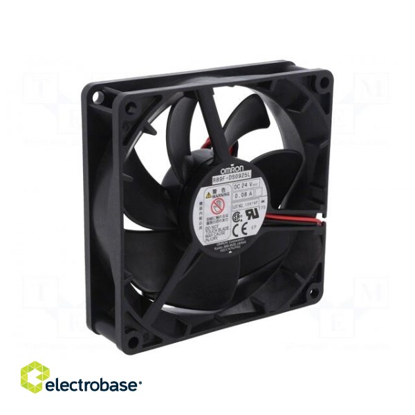 Fan: DC | axial | 92x92x25mm | 74.4m3/h | 30dBA | ball bearing | 2650rpm image 1