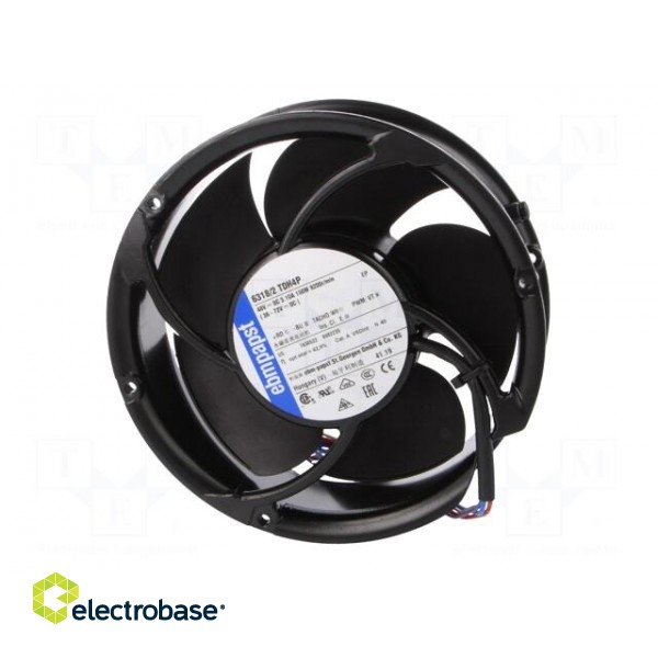 Fan: DC | axial | 48VDC | Ø172x51mm | 940m3/h | 75dBA | ball bearing image 3